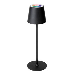 PLATINET TABLE RESTAURANT LAMP LAMPA BAROWA WATERPROOF IP44 REGULATION RECHARGEABLE RGB BLACK