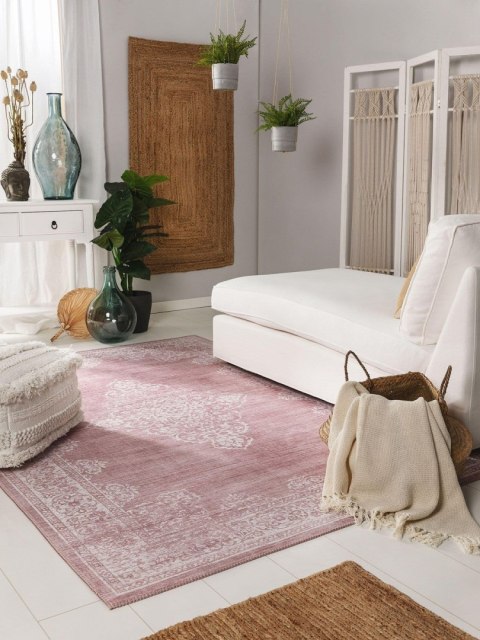 Dywan LAURY 7 kolor pudrowy róż styl eklektyczny 200x300 Benuta - RUG/BENUT/LAURY/7/ROSE/200x300