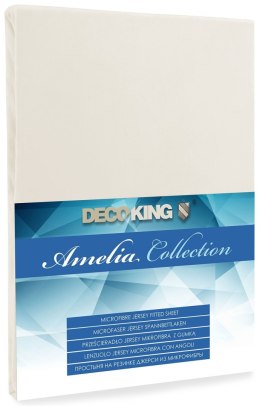 Prześcieradło AMELIA kolor kremowy styl klasyczny 90-100x200 DecoKing - MJ/AMELIA/CREAM/90-100+30