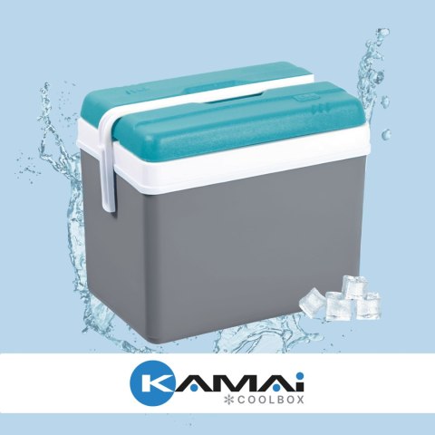 Lodówka EDA 35L Szara z Turkusową Pokrywą Kamai Kamai COOLBOX