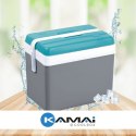 Lodówka EDA 35L Szara z Turkusową Pokrywą Kamai Kamai COOLBOX