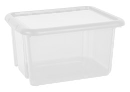 Pojemnik plastikowy 30L FUNNY z pokrywą TRANSPARENTNY Kamai EDA
