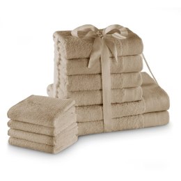 Ręcznik AMARI - AMELIAHOME kolor beżowy styl klasyczny 2*70x140+4*50x100+4*30x50 ameliahome - TOWEL/AH/AMARI/BEI/SET2*70x140+4*5