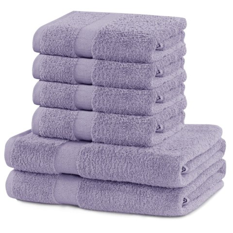 Ręcznik MARINA kolor liliowy styl klasyczny materiał bawełna 2*70x140+4*50x100 DecoKing - TOWEL/MARINA/LIL/SET2*70x140+4*50x100