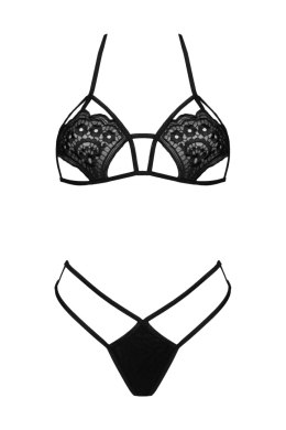 Jimena Black/Czarny zmysłowy komplet LivCo Corsetti Fashion rozmiar - S/L BLACK