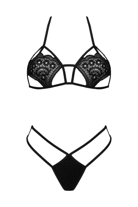 Jimena Black/Czarny zmysłowy komplet LivCo Corsetti Fashion rozmiar - S/L BLACK
