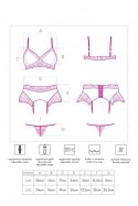 Nahir Maroon/Bordowy zmysłowy komplet LivCo Corsetti Fashion rozmiar - L/XL BORDOWY