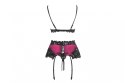 Nahir Maroon/Bordowy zmysłowy komplet LivCo Corsetti Fashion rozmiar - S/M BORDOWY