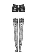 Pas do ponczoch Jelly Black Czarny LivCo Corsetti Fashion rozmiar - S/M BLACK