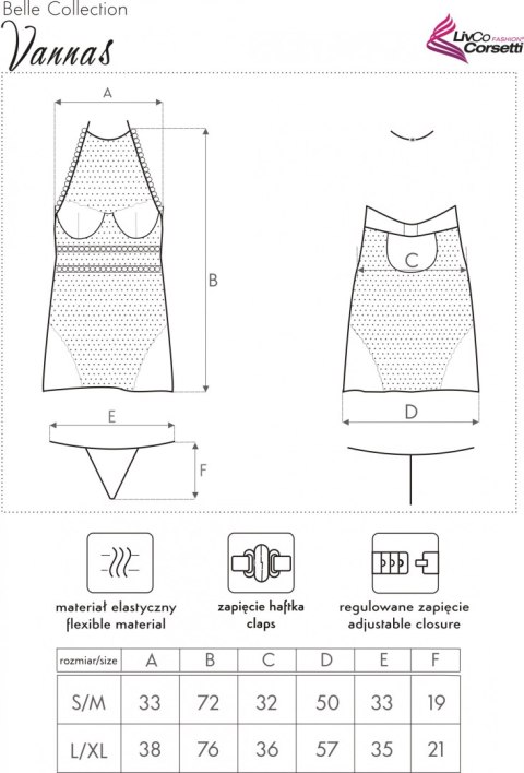 Vannas Beżowa Zmysłowa Koszulka Damska LivCo Corsetti Fashion rozmiar - L/XL BEŻOWY