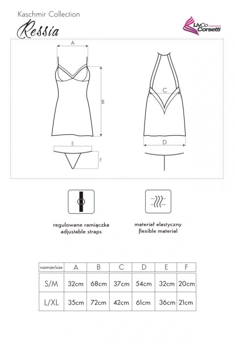 Zmysłowa Koszulka Damska Ressia LC 90593 Kaschmir Pink Różowy Collection LivCo Corsetti Fashion rozmiar - S/M RÓŻOWY