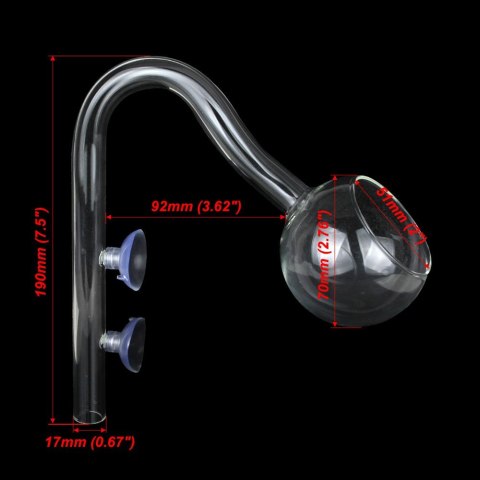 Deep Aqua Szklany Wylot Okrągły 17mm(Wąż 16-22mm)