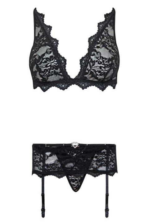 Zmysłowy komplet Belita LC 90231 Sognato Collection Black Czarny LivCo Corsetti Fashion rozmiar - L/XL CZARNY