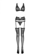 Zmysłowy komplet Esmenna LC 90416 Black Czarny LivCo Corsetti Fashion rozmiar - S/M CZARNY