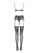 Zmysłowy komplet Esmenna LC 90416 Black Czarny LivCo Corsetti Fashion rozmiar - S/M CZARNY