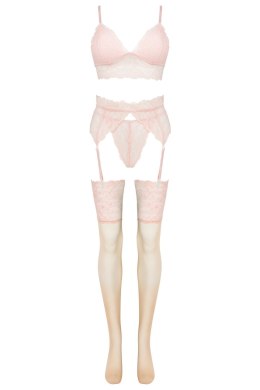 Zmysłowy komplet Flooranis Peach Emporio Collection Brzoswiniowy LivCo Corsetti Fashion rozmiar - L/XL PEACH