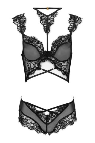 Zmysłowy komplet Palmenom Black Czarny LivCo Corsetti Fashion rozmiar - L/XL BLACK