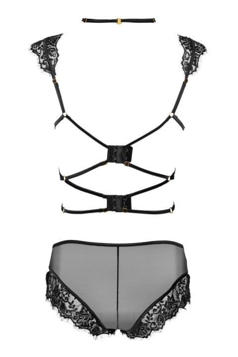 Zmysłowy komplet Palmenom Black Czarny LivCo Corsetti Fashion rozmiar - L/XL BLACK