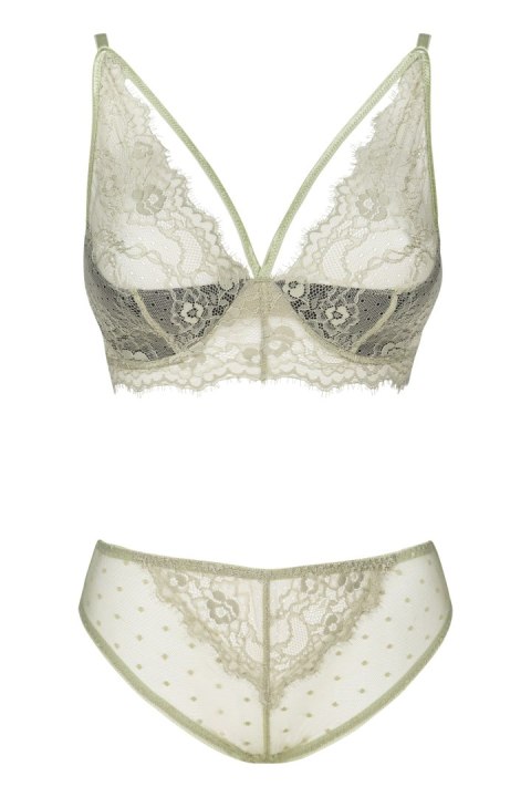 Zmysłowy komplet Pine Khaki LivCo Corsetti Fashion rozmiar - S/M KHAKI