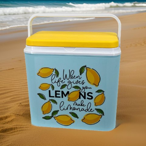 Lodówka CEGECO 24L Jasnoniebieska wzór Lemoniada Kamai Kamai COOLBOX