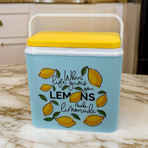 Lodówka CEGECO 24L Jasnoniebieska wzór Lemoniada Kamai Kamai COOLBOX