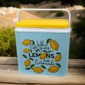 Lodówka CEGECO 24L Jasnoniebieska wzór Lemoniada Kamai Kamai COOLBOX