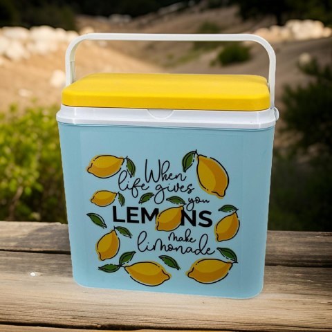 Lodówka CEGECO 24L Jasnoniebieska wzór Lemoniada Kamai Kamai COOLBOX