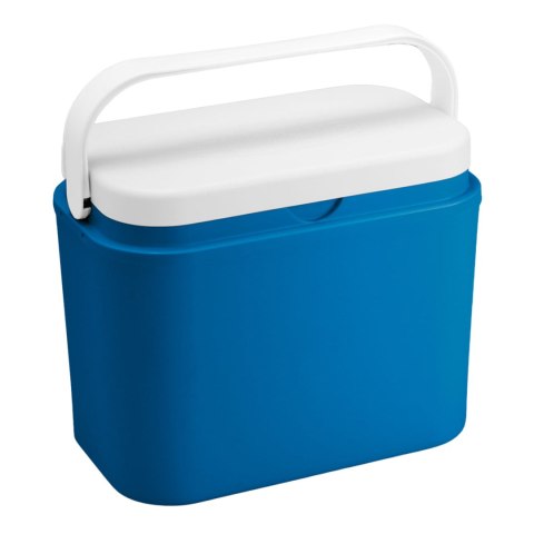 Lodówka turystyczna 10 L na wkłady mrożące, niebieska z białą pokrywą, wymiary 33x25,5x20 cm Kamai COOLBOX