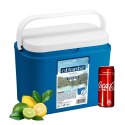Lodówka turystyczna 10 L na wkłady mrożące, niebieska z białą pokrywą, wymiary 33x25,5x20 cm Kamai COOLBOX