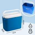 Lodówka turystyczna 10 L na wkłady mrożące, niebieska z białą pokrywą, wymiary 33x25,5x20 cm Kamai COOLBOX