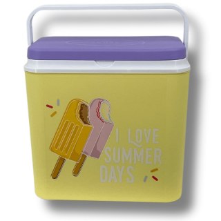 Lodówka ATLANTIC 24L Żółta wzór Lody Kamai Kamai COOLBOX