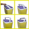 Lodówka turystyczna 24 L na wkłady mrożące, żółta wzór Lody, wymiary 40x38,5x24 cm Kamai COOLBOX