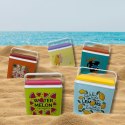 Lodówka turystyczna 24 L na wkłady mrożące, żółta wzór Lody, wymiary 40x38,5x24 cm Kamai COOLBOX