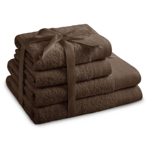 Ręcznik AMARI - AMELIAHOME kolor brązowy styl klasyczny 2*70x140+2*50x100 AmeliaHome - TOWEL/AH/AMARI/BRO/SET2*70x140+2*50x100