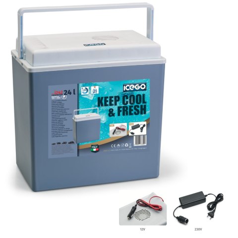 Lodówka samochodowa elektryczna 24L KAMAI ICEGO, zasilanie 12-230V, niebieska ICEGO