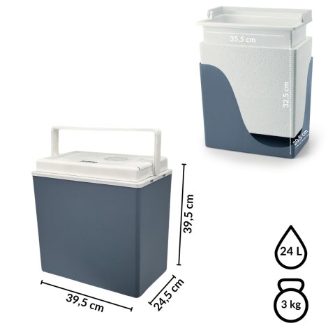Lodówka samochodowa elektryczna 24L KAMAI ICEGO, zasilanie 12-230V, niebieska ICEGO