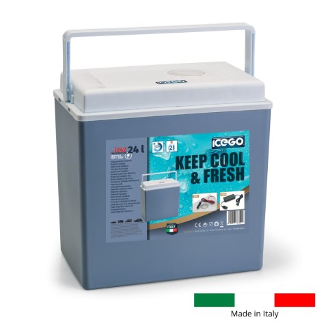 Lodówka samochodowa elektryczna 24L KAMAI ICEGO, zasilanie 12-230V, niebieska ICEGO