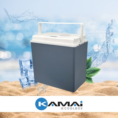 Lodówka samochodowa elektryczna 24L KAMAI ICEGO, zasilanie 12-230V, niebieska ICEGO