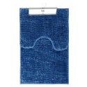 Mata łazienkowa BATI kolor granatowy motyw nowoczesny 50x80+40x50 ameliahome - BATHMAT/AH/BATI/SET/DARKBLUE/50X80+40X50