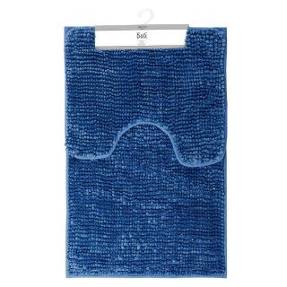 Mata łazienkowa BATI kolor granatowy motyw nowoczesny 50x80+40x50 ameliahome - BATHMAT/AH/BATI/SET/DARKBLUE/50X80+40X50