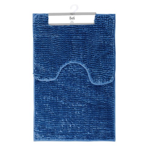 Mata łazienkowa BATI kolor granatowy motyw nowoczesny 50x80+40x50 ameliahome - BATHMAT/AH/BATI/SET/DARKBLUE/50X80+40X50