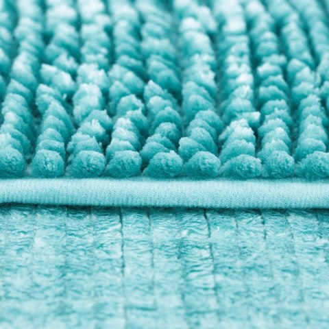 Mata łazienkowa BATI kolor niebieski motyw nowoczesny 50x80+40x50 ameliahome - BATHMAT/AH/BATI/SET/BLUE/50X80+40X50