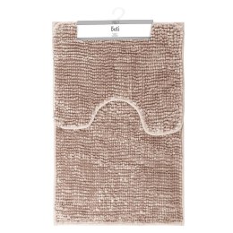 Mata łazienkowa BATI kolor pudrowy róż motyw nowoczesny 50x80+40x50 ameliahome - BATHMAT/AH/BATI/SET/POWDERPINK/50X80+40X50