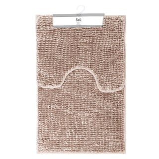 Mata łazienkowa BATI kolor pudrowy róż motyw nowoczesny 50x80+40x50 ameliahome - BATHMAT/AH/BATI/SET/POWDERPINK/50X80+40X50