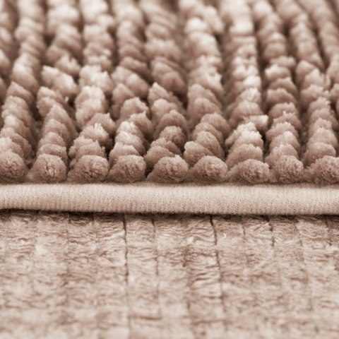Mata łazienkowa BATI kolor pudrowy róż motyw nowoczesny 50x80+40x50 ameliahome - BATHMAT/AH/BATI/SET/POWDERPINK/50X80+40X50