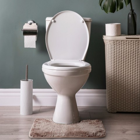 Mata łazienkowa BATI kolor pudrowy róż motyw nowoczesny 50x80+40x50 ameliahome - BATHMAT/AH/BATI/SET/POWDERPINK/50X80+40X50