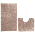 Mata łazienkowa BATI kolor pudrowy róż motyw nowoczesny 50x80+40x50 ameliahome - BATHMAT/AH/BATI/SET/POWDERPINK/50X80+40X50