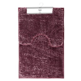 Mata łazienkowa BATI kolor różowy motyw nowoczesny 50x80+40x50 ameliahome - BATHMAT/AH/BATI/SET/MAUVE/50X80+40X50
