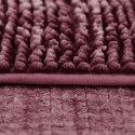 Mata łazienkowa BATI kolor różowy motyw nowoczesny 50x80+40x50 ameliahome - BATHMAT/AH/BATI/SET/MAUVE/50X80+40X50