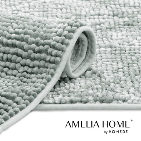 Mata łazienkowa BATI kolor szary motyw nowoczesny 70x120 ameliahome - BATHMAT/AH/BATI/GREY/70X120CM